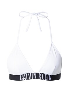 Треугольный топ бикини Calvin Klein, белый/белый