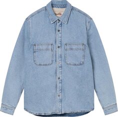 Рубашка Stussy Sherpa Lined Denim Shirt &apos;Light Denim&apos;, синий