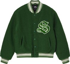 Куртка Stussy Casentino Wool Varsity Jacket &apos;Green&apos;, зеленый