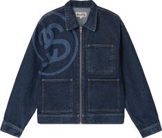 Куртка Stussy SS-Link Zip Work Jacket &apos;One Wash&apos;, синий