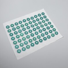 Ипликатор-коврик, основа спанбонд, 70 модулей, 32 × 26 см, цвет белый/зеленый Onlitop