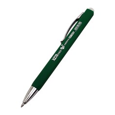 Ручка шариковая стираемые чернила 0,8 мм, автоматическая, стержень синий, прорезиненый квадратный зеленый корпус NO Brand