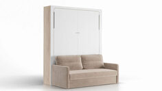 Комплект мебели Wall Bed Life Time с диваном и шкафами, цвет Дуб Белый Аскона