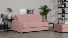Прямой диван Domo Pro с узкими подлокотниками стежка квадрат Аскона