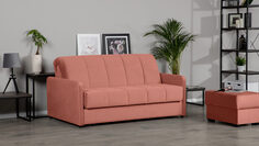 Прямой диван Domo Pro с узкими подлокотниками стежка квадрат Аскона