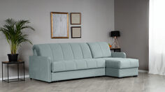Угловой диван Domo Pro с узкими подлокотниками, стежка квадрат Аскона
