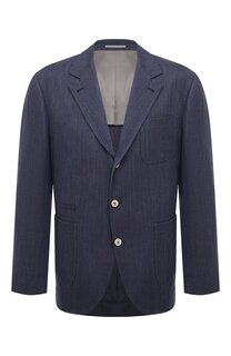 Пиджак из шерсти и шелка Brunello Cucinelli