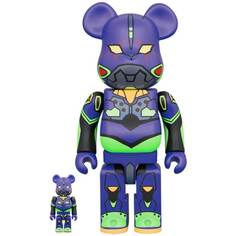 Фигура Bearbrick Medicom Toy Evangelion Eva 01 New Paint 400% and 100%