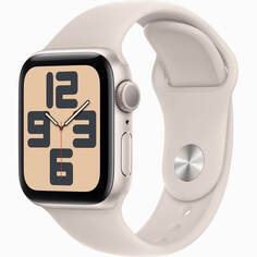 Смарт-часы Apple Watch SE 40 мм 2023 сияющая звезда, S/M спортивный ремешок