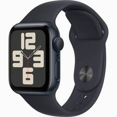 Смарт-часы Apple Watch SE 44 мм 2023 тёмная ночь, M/L спортивный ремешок