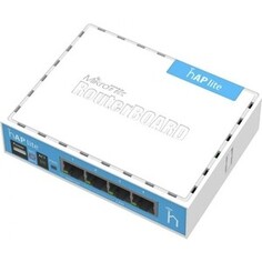 Роутер MikroTik hAP lite (RB941-2ND) N300 10/100BASE-TX белый