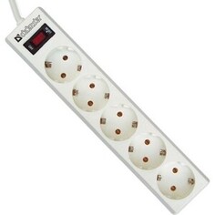 Сетевой фильтр Defender ES 3 3m, white, 5 outlets (99482)