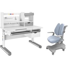 FunDesk Комплект парта Sentire grey + кресло Estate grey