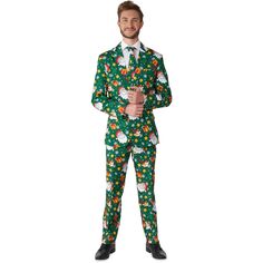 Мужской костюм Suitmeister Santa Elves рождественский праздник, зеленый