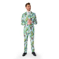 Мужской костюм и галстук с узором Suitmeister Slim-Fit, голубой