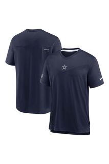 Топ Fanatics Dallas Cowboys Coach UV Футболка Nike с короткими рукавами Nike, синий