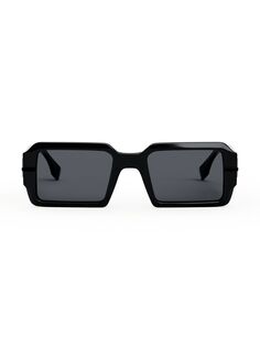Прямоугольные солнцезащитные очки Fendigraphy 52 мм Fendi, черный
