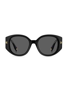 Большие солнцезащитные очки 51MM Marc Jacobs, черный
