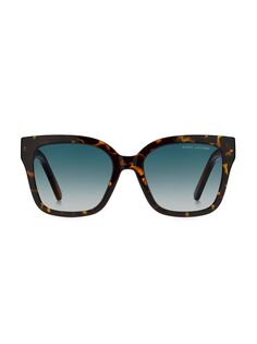 Квадратные солнцезащитные очки с логотипом 53 мм Marc Jacobs, синий