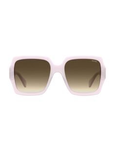 Квадратные солнцезащитные очки 56 мм Moschino, розовый