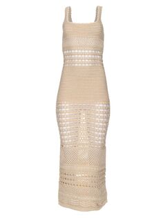 Вязаное крючком платье Аврил Retrofête, слоновая кость