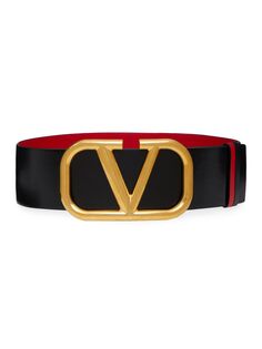 Двусторонний пояс с логотипом Vlogo Valentino Garavani, черный