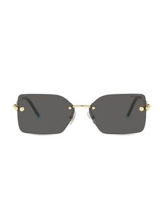 Прямоугольные солнцезащитные очки 59 мм Tiffany &amp; Co., золотой