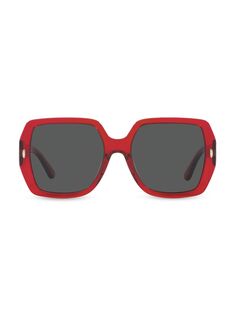 Квадратные солнцезащитные очки 54 мм Tory Burch, красный