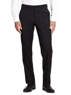 Шерстяные классические брюки K-Body Saks Fifth Avenue, черный