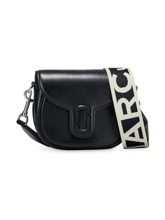 Маленькая кожаная седельная сумка Marc Jacobs, черный