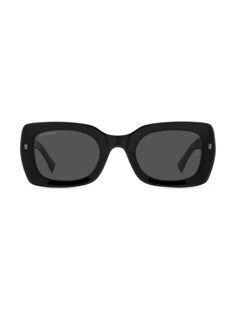 Пластиковые квадратные солнцезащитные очки 51 мм Dsquared2, черный