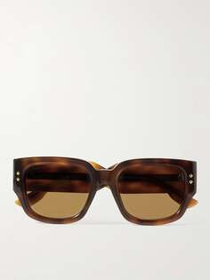 Солнцезащитные очки в квадратной оправе черепаховой расцветки из ацетата GUCCI EYEWEAR, черепаховый