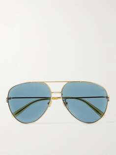 Золотистые солнцезащитные очки-авиаторы GUCCI EYEWEAR, золотой