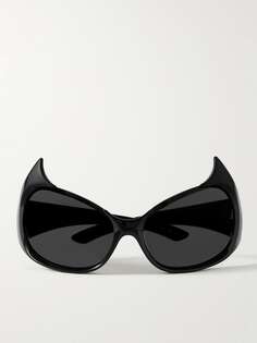 Солнцезащитные очки Gotham в овальной оправе из ацетата Balenciaga, черный