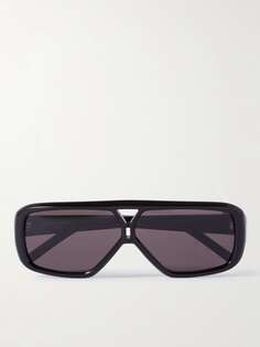 Солнцезащитные очки New Wave в стиле авиаторов из ацетата SAINT LAURENT EYEWEAR, черный