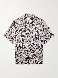 Рубашка Daniel Camp-Collar с цветочным принтом из хлопка и шелка NN07, мульти