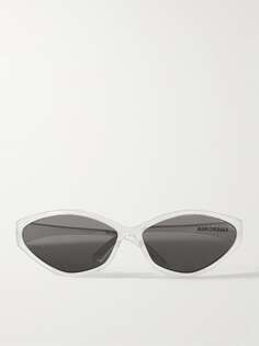 Солнцезащитные очки в овальной оправе из ацетата Balenciaga, серебро