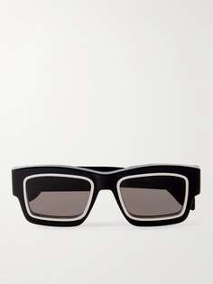 Солнцезащитные очки Raymond D-Frame из ацетата и серебристого тона PALM ANGELS, черный