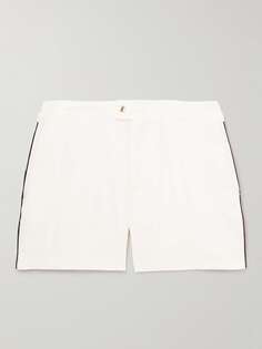 Короткие облегающие плавательные шорты TOM FORD, белый