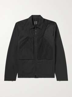 Куртка из ткани с добавлением хлопка со вставками Saif Ud Deen, черный