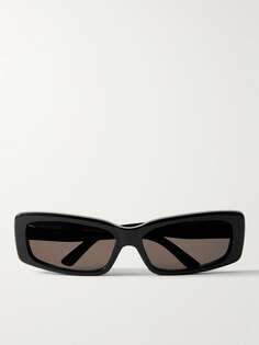 Солнцезащитные очки в прямоугольной оправе из ацетата Balenciaga, черный
