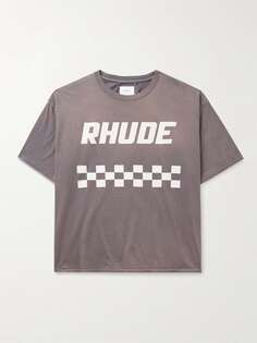 Футболка Off Road из хлопкового джерси с логотипом RHUDE, серый