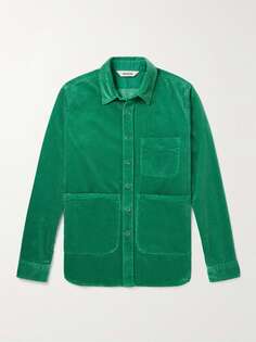 Рубашка из хлопка и вельвета ASPESI, зеленый
