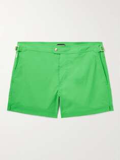 Прямые шорты для плавания средней длины TOM FORD, зеленый