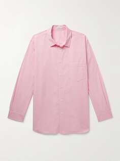 Рубашка Giza из хлопка и поплина в тонкую полоску Aton, розовый