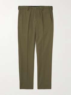 Зауженные брюки из твила из органического хлопка PAUL SMITH, зеленый