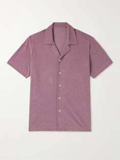 Рубашка из хлопка-пике с воротником-стойкой Stòffa, розовый