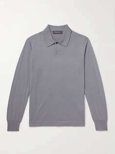 Рубашка поло из смеси мериносовой шерсти NORSE PROJECTS ARKTISK, серый