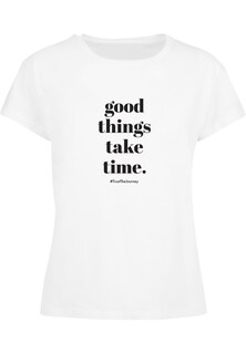 Рубашка Merchcode Good Things Take Time, белый