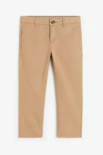 Габардиновые брюки чинос H&amp;M, бежевый H&M